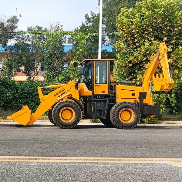 2024 High Quality Backhoe Loader 0.6ton 1ton 1.8ton 2 Ton Wheeled Type Backhoe Loader Excavator for Sale