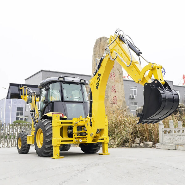Free Shipping HW40-28 Mini Towable Backhoes 4x4 Backhoe Loader Price Sale - Image 2