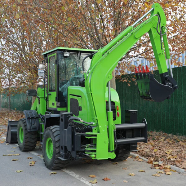 New 800kg 1000Kg Backhoe Loader 4X4 4 Wheels Steering with 4 in 1 Bucket - Image 2