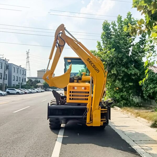 2024 High Quality Backhoe Loader 0.6ton 1ton 1.8ton 2 Ton Wheeled Type Backhoe Loader Excavator for Sale - Image 3