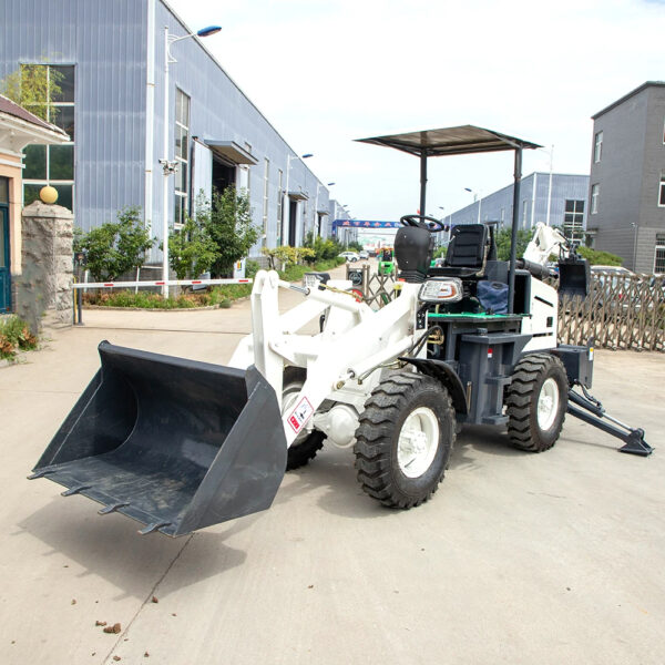 HENGWANG Mini Multifunction 1.0 Ton Small Wheel Backhoe Loader - Image 3