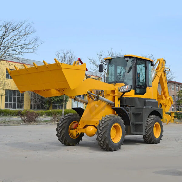 New 800kg 1000Kg Backhoe Loader 4X4 4 Wheels Steering with 4 in 1 Bucket - Image 4