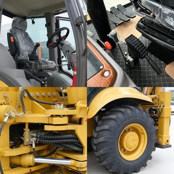 China New Backhoe Front Loader 4x4 4WD Mini Loader Backhoe Backhoe Excavator Loader for Sale - Image 5