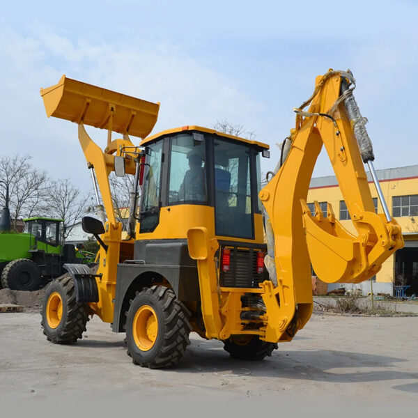 New 800kg 1000Kg Backhoe Loader 4X4 4 Wheels Steering with 4 in 1 Bucket - Image 5