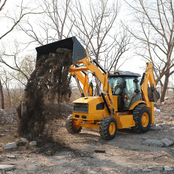 New 800kg 1000Kg Backhoe Loader 4X4 4 Wheels Steering with 4 in 1 Bucket - Image 6