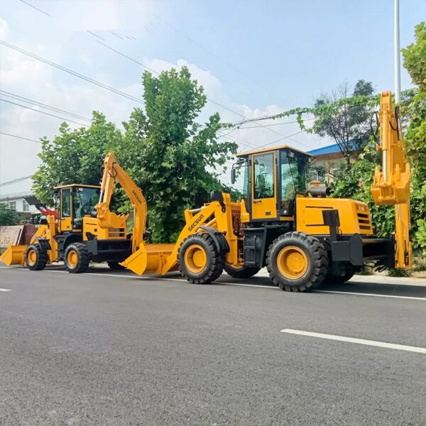 2024 High Quality Backhoe Loader 0.6ton 1ton 1.8ton 2 Ton Wheeled Type Backhoe Loader Excavator for Sale - Image 6
