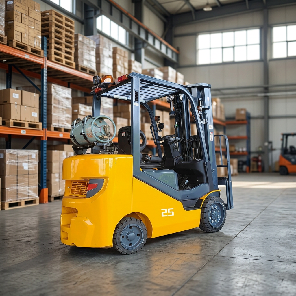 5000lb LPG Propane Forklift Heavy Duty 4 Wheel Cushion Tire Warehouse Material Handling Lift Truck