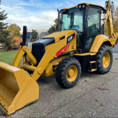100% Used CAT 420 Backhoe Loaders Diesel-Powered Wheel Loader with 5.1 Cbm Bucket Capacity For Sale
