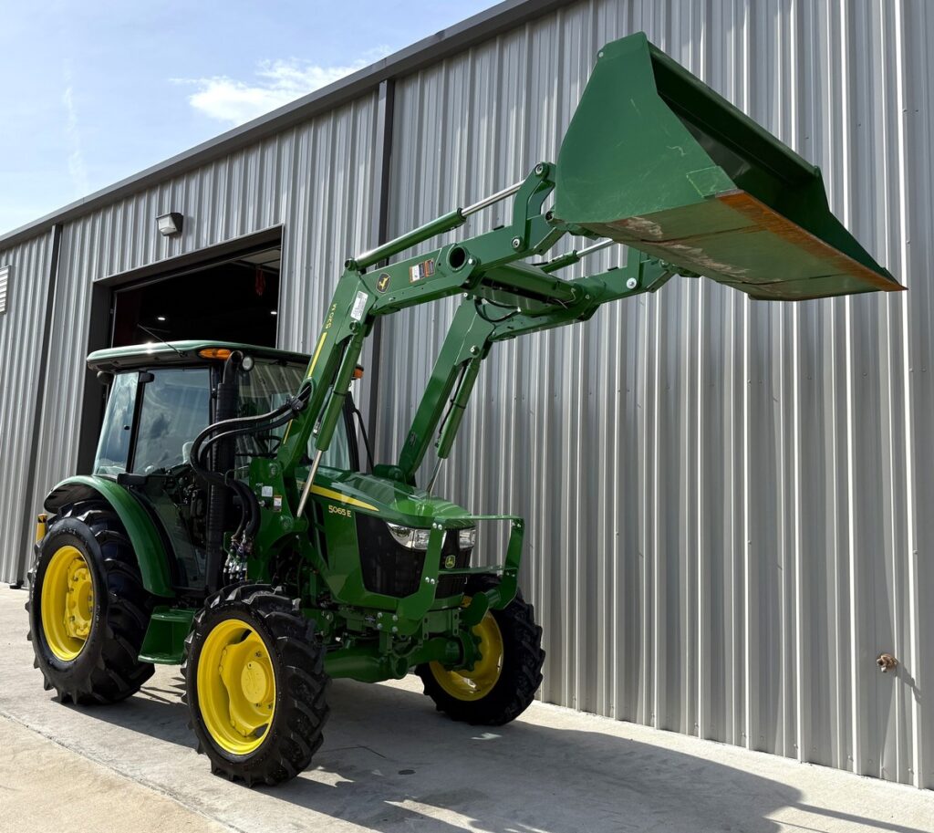 Used John Deere 5065E tractor available for agricultural work heavy duty design best performance