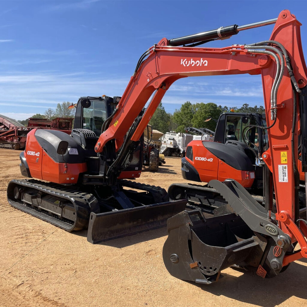 Used KX080-4 Walking Tractor Crawler Digger Heavy Duty Compact Construction Equipment 25HP for Engine Pump Excellent Working
