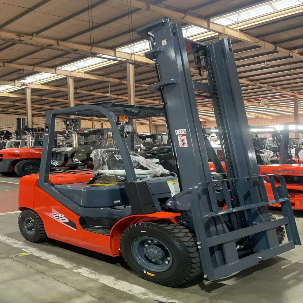 New 1.5 Tons Battery-Powered Diesel Forklift Engine 2 Stage Mast for Farm Use Off road Terrain Seated Operation 1.5 Year Warranty