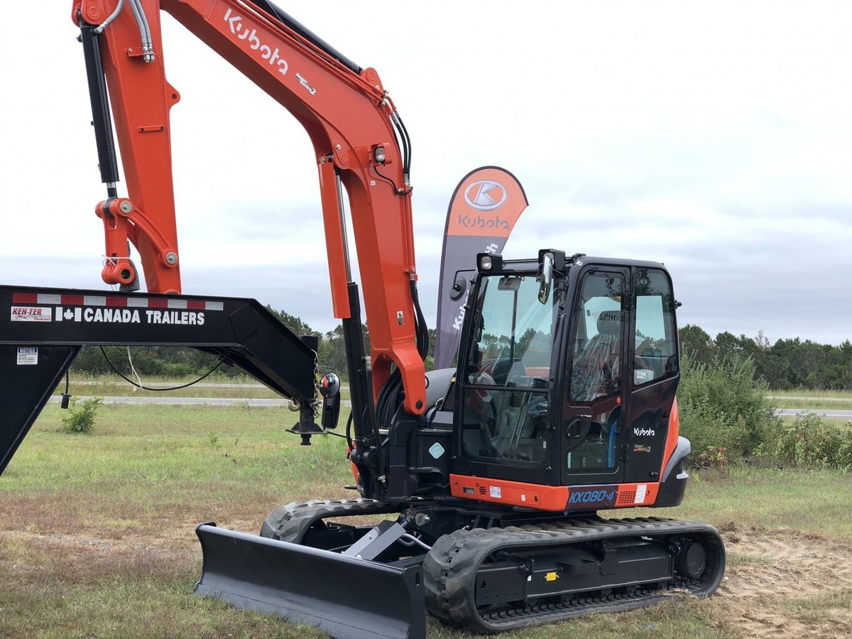 Used KX080-4 Walking Tractor Crawler Digger Heavy Duty Compact Construction Equipment 25HP for Engine Pump Excellent Working - Image 4